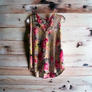 Sew In Love Floral Tank Top, Small
